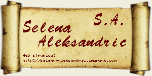 Selena Aleksandrić vizit kartica